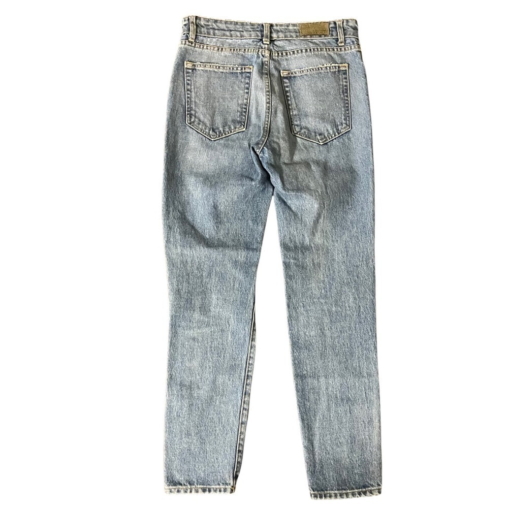 CARMAR Jeans Straight Leg High Rise Destroyed Busted Knee Grunge Designer 2/26 - Picture 9 of 9